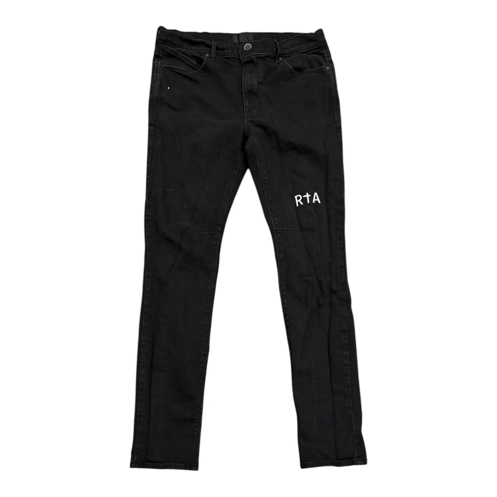 RTA Long Cross Jeans (Black/White) - Preowned