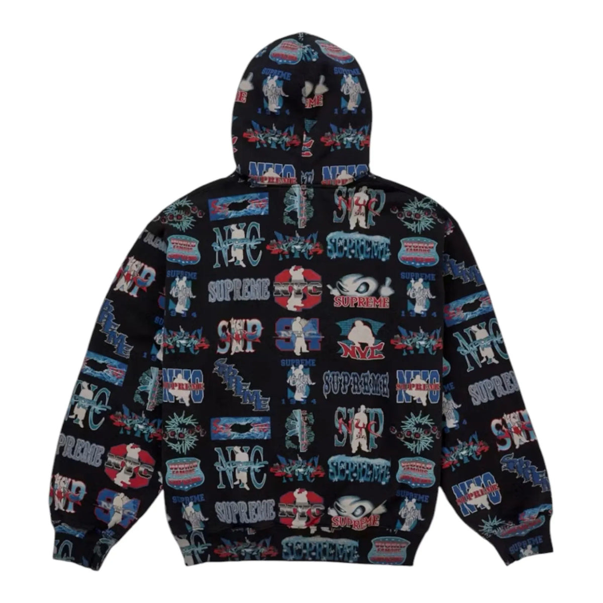 Supreme Flash Zip Up Hooded Sweatshirt Black