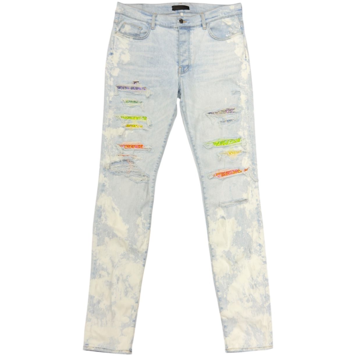 Amiri Bleached Crystal Gradient Jean (Light Wash) - Preowned