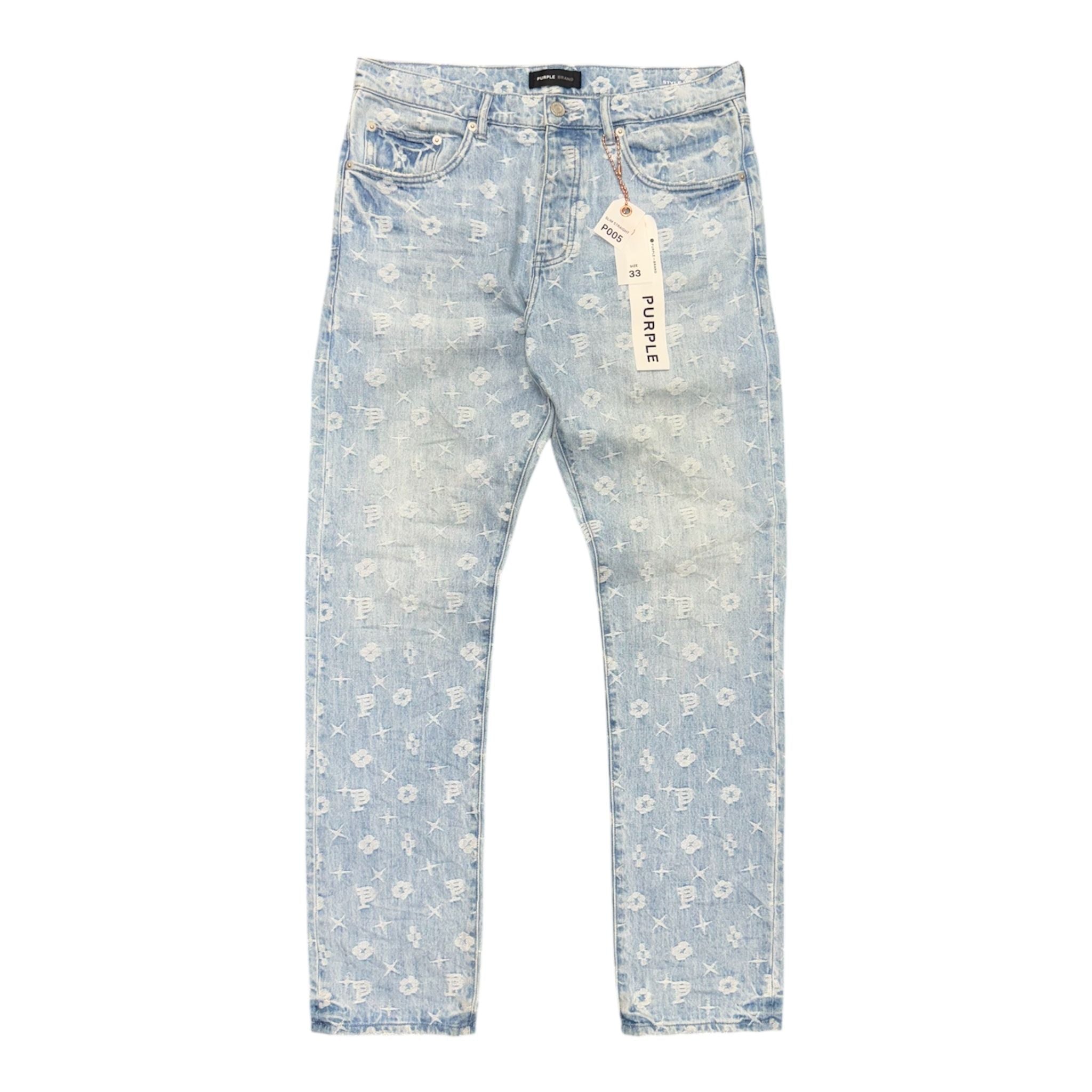 Purple Brand Monogram Jeans (Light Wash) - Preowned