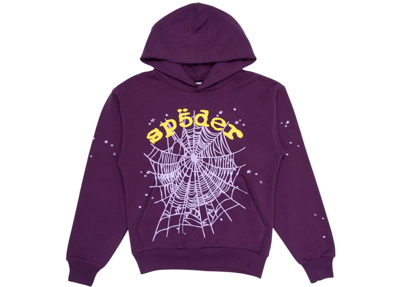Sp5der Star OG Web V2 Hoodie Purple - Preowned