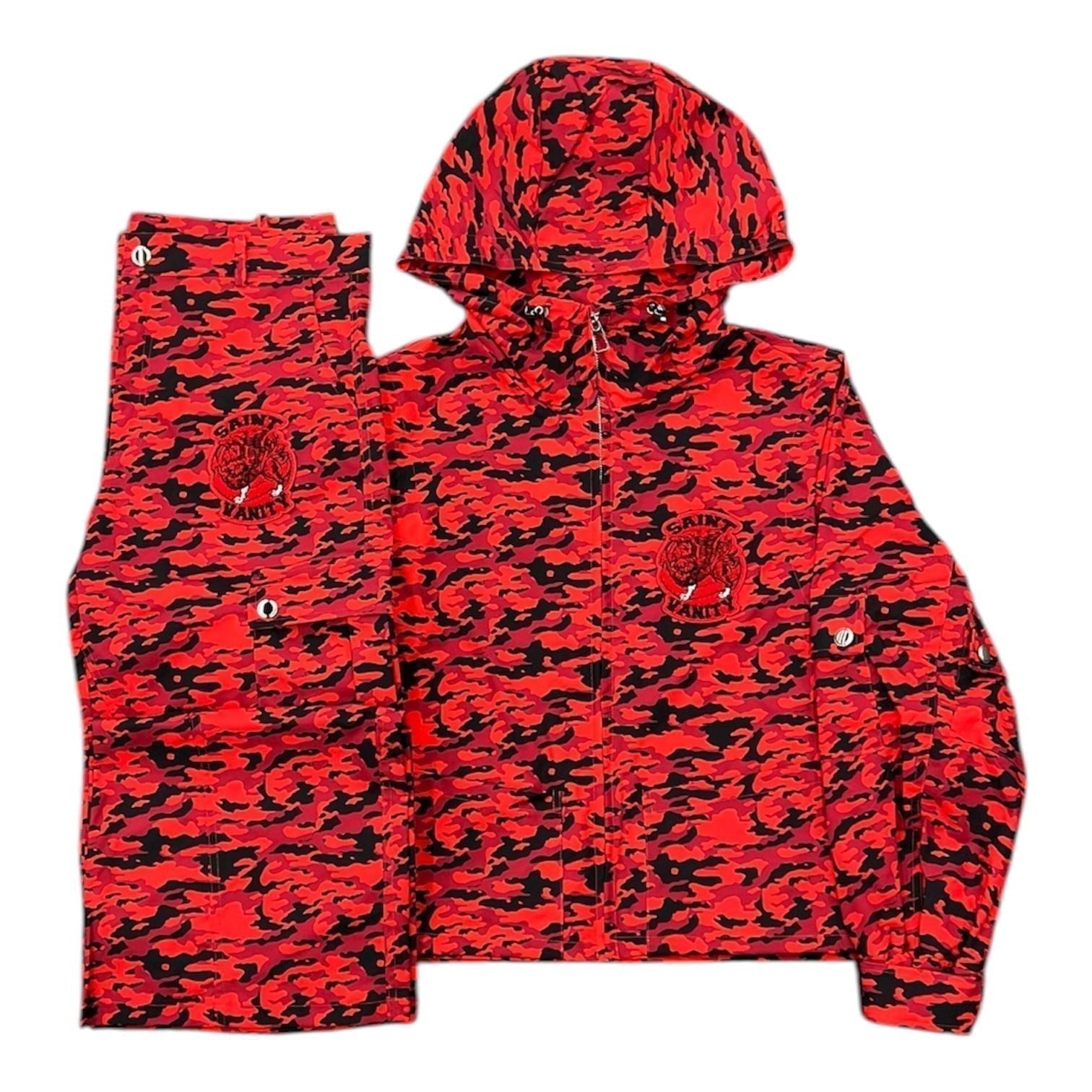 Saint Vanity Cargo Nylon Suit (Red Camo)