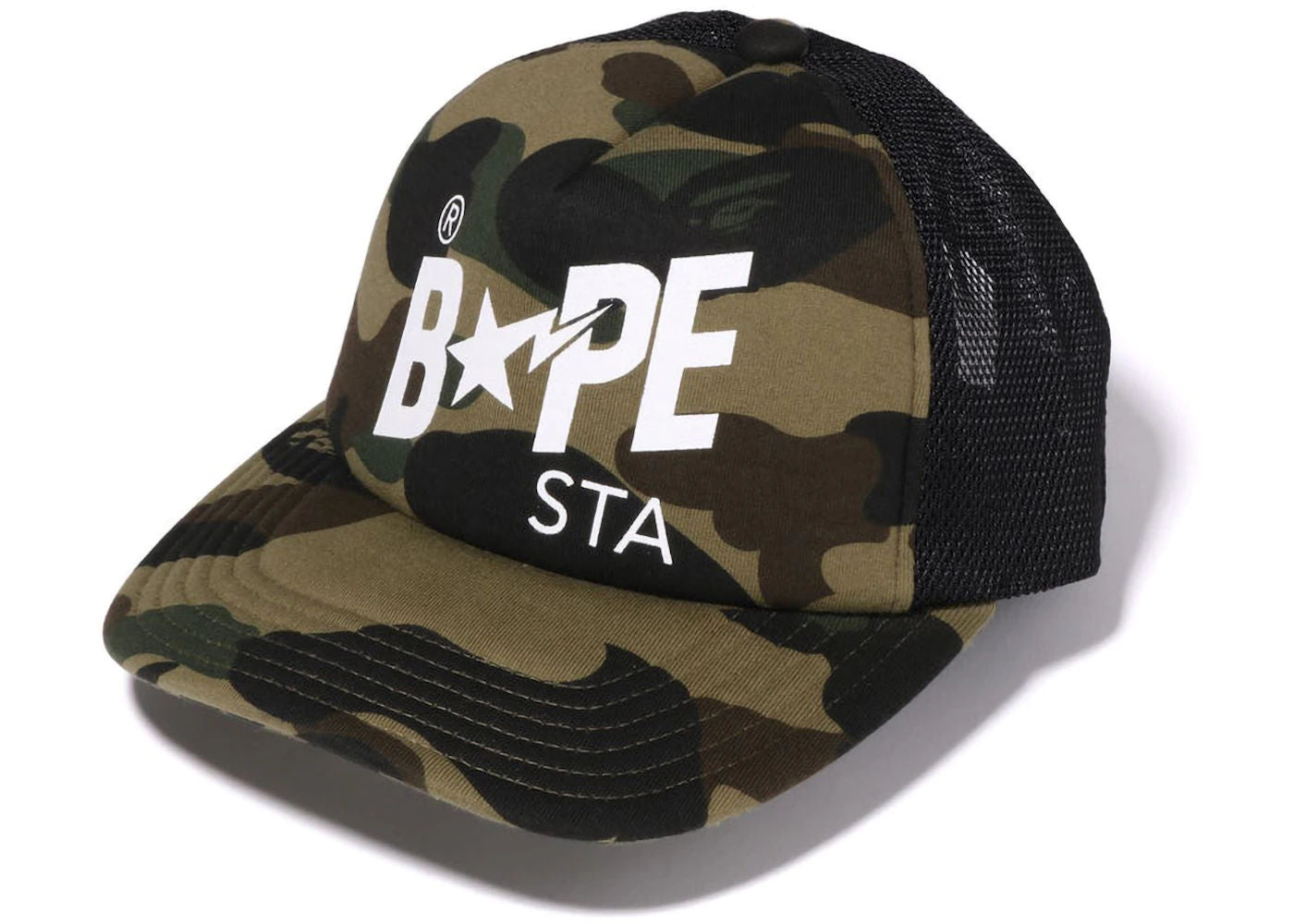 BAPE 1st Camo BAPE Sta Mesh Cap Yellow