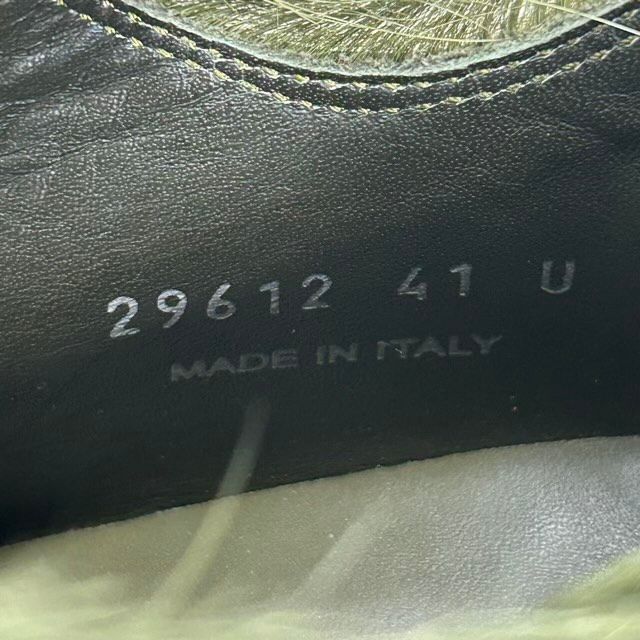 Rick Owen Ramone Pony Hair Low (Green) - Preowned