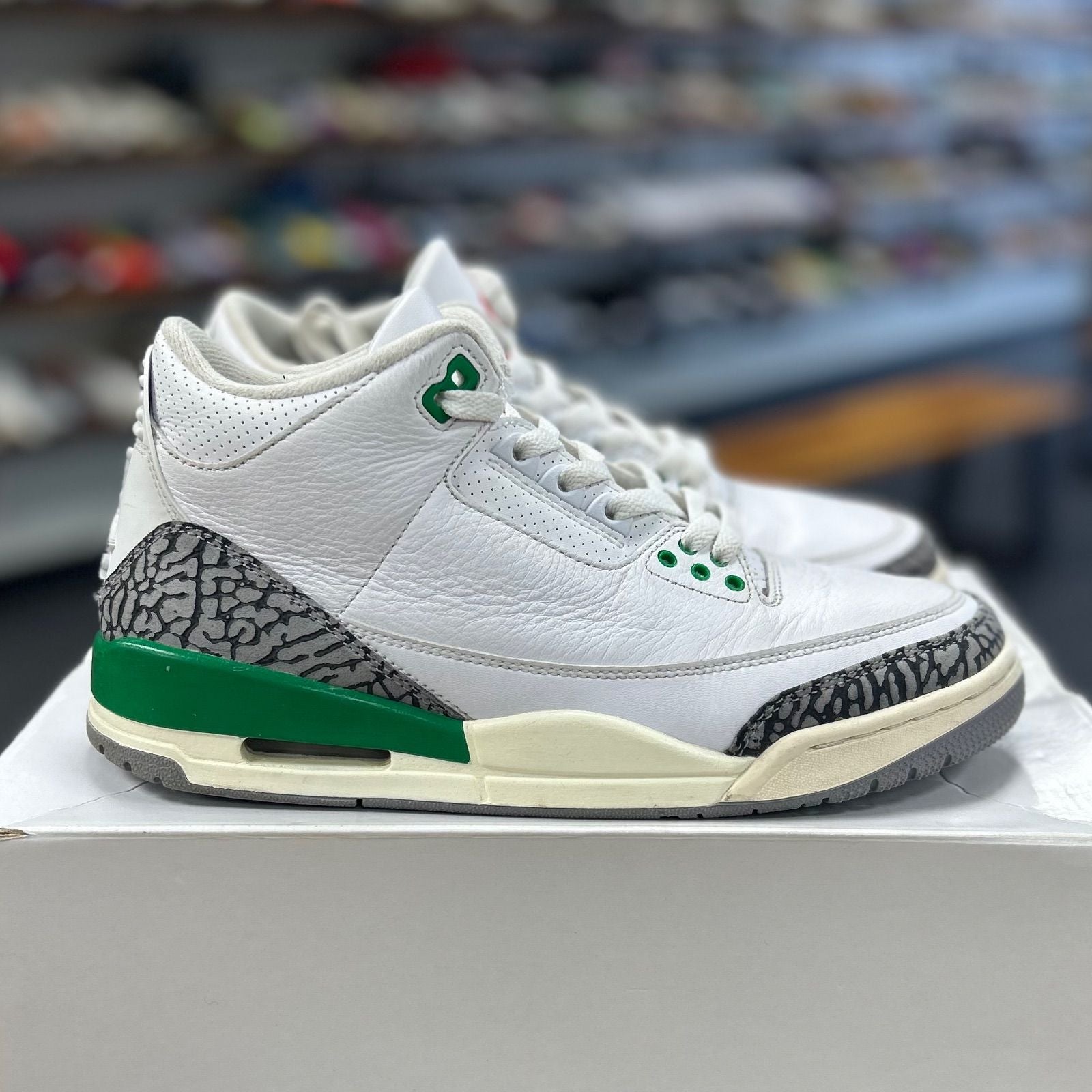 Jordan 3 Retro Lucky Green (Women's) - Preowned