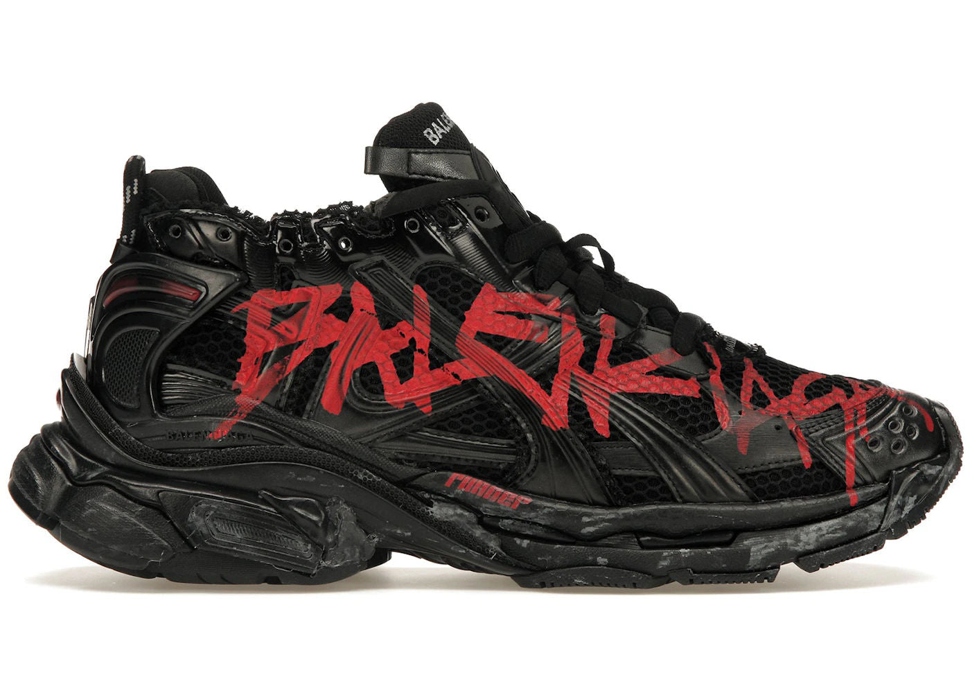 Balenciaga Runner Graffiti Black Red - Preowned
