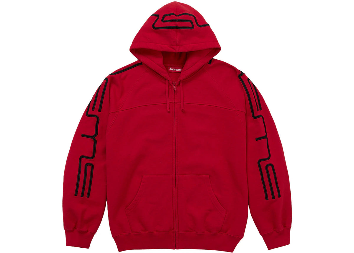 Supreme Connect Zip Up Hooded Sweatshirt Red