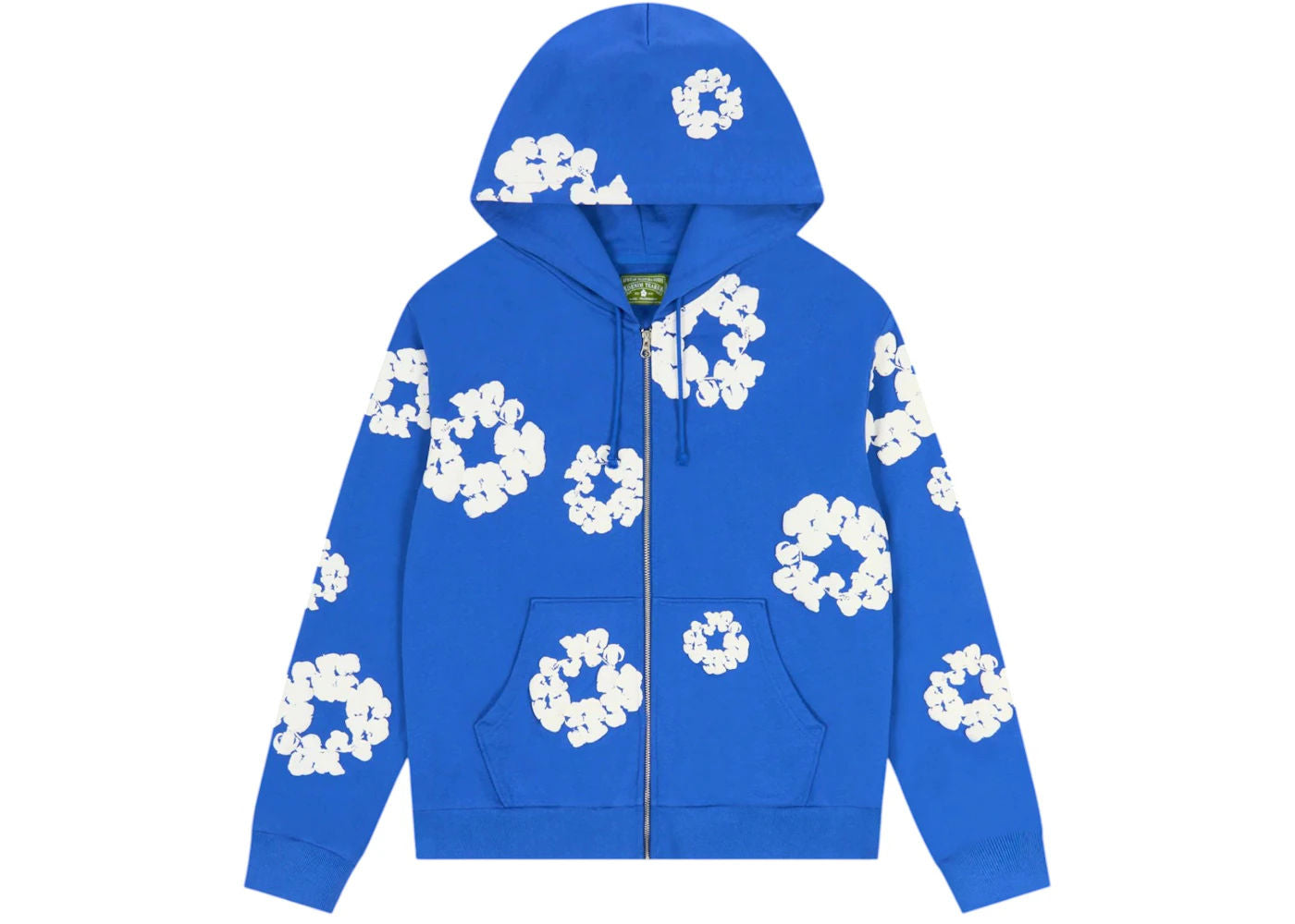Denim Tears Cotton Wreath Zip Hoodie Blue - Preowned