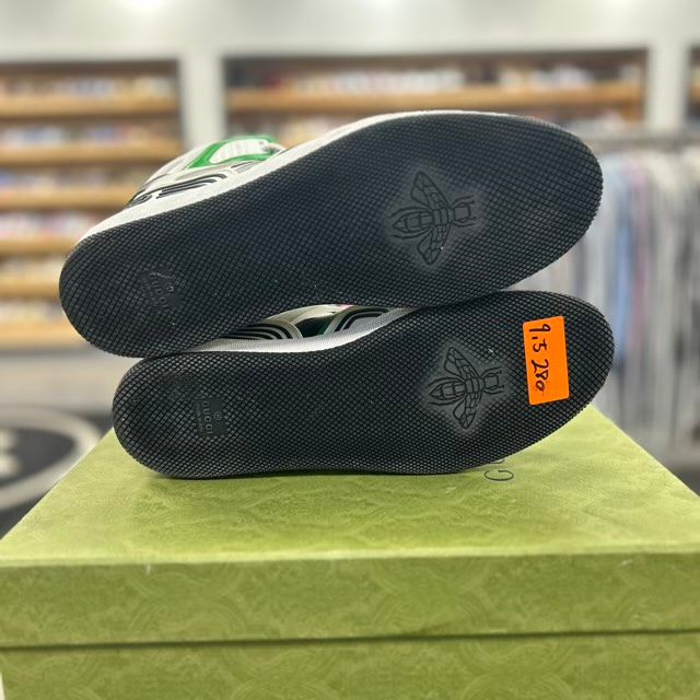 Gucci High Top Basket Sneakers Green Demetra - Preowned