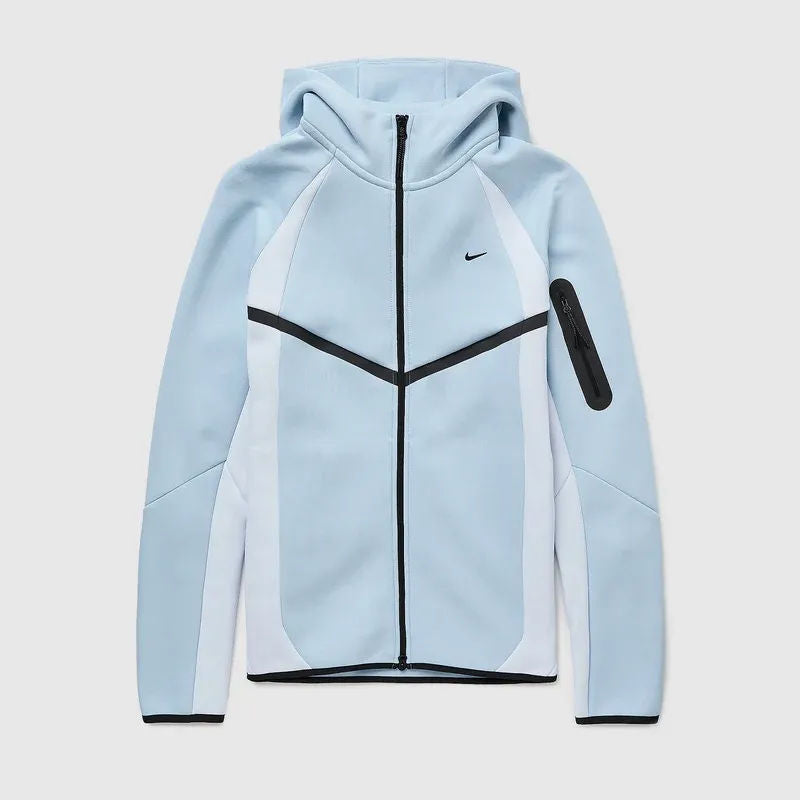 Nike Tech Full Zip Fleece Jacket (Light Blue)