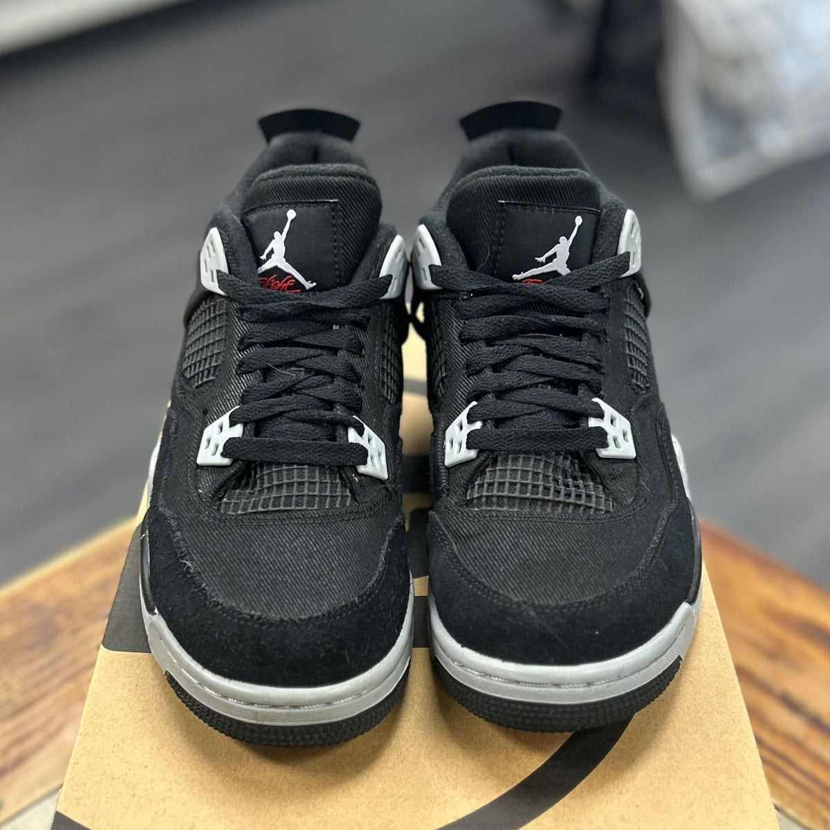 Jordan 4 Retro Black Canvas (GS) - Preowned