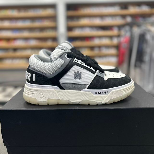 AMIRI MA-1 White Black Quad Monogram Debossed - Preowned