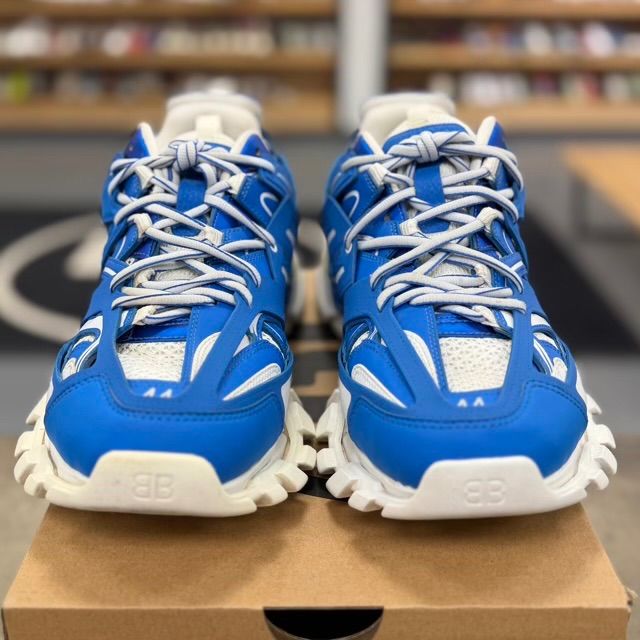 Balenciaga LED Track Runner (White/Blue) - Preowned