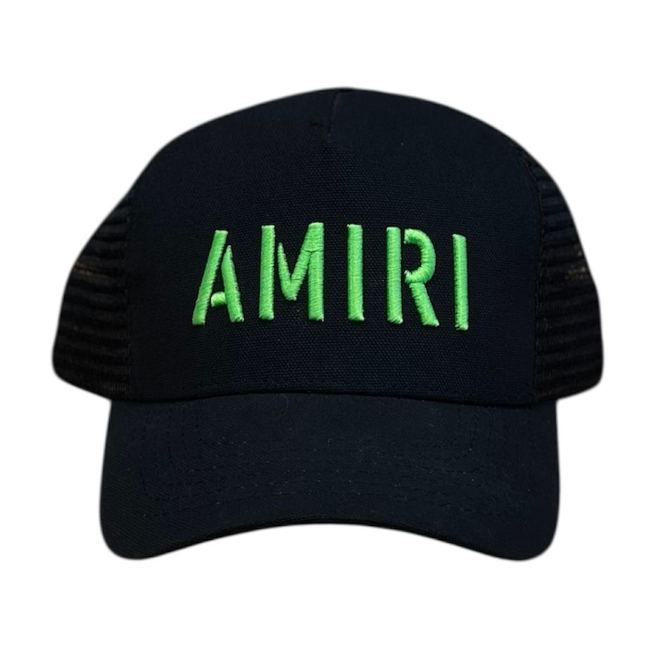 Amiri Arts Stenci Trucker Hat (Military Green/Black) - Preowned