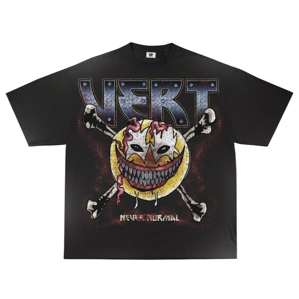 Retrovert Vert Smiley Tee (Black)