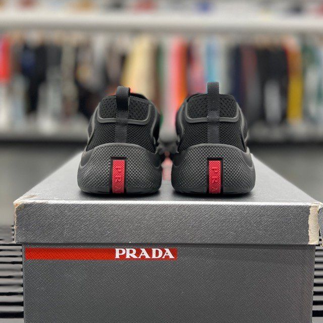 Prada America's Cup Slip-On (Black) - Preowned