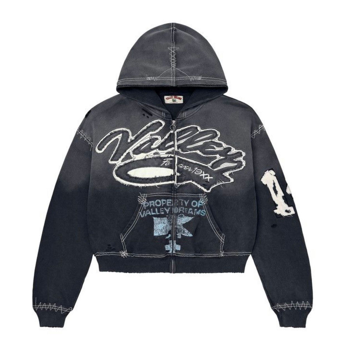 Vale Forever Religion Zip Up Hoodie (Black) - Preowned