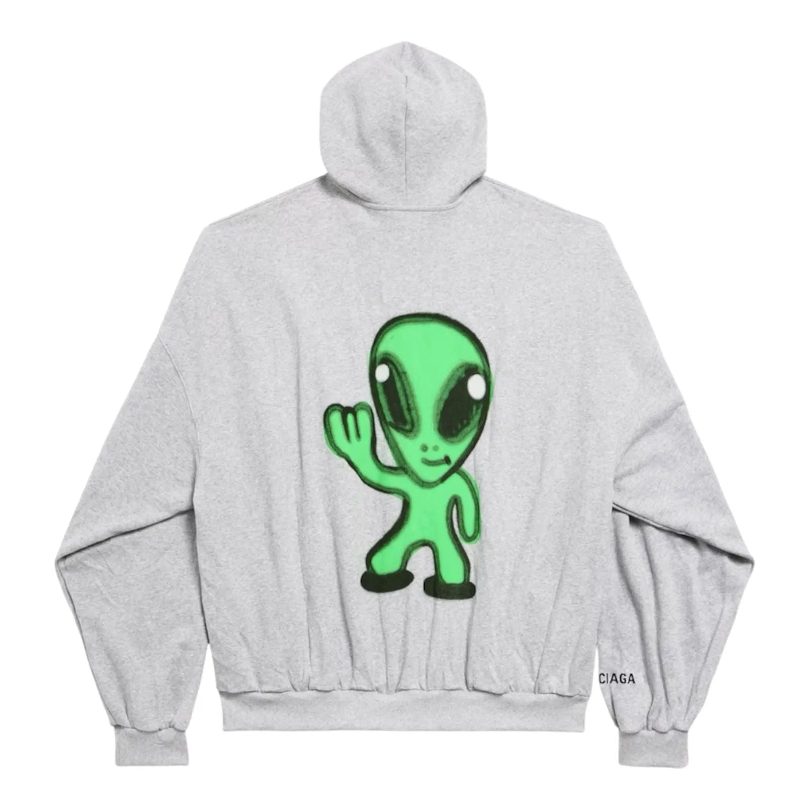 Balenciaga Oversized Cotton Alien Hoodie (Grey) - Preowned