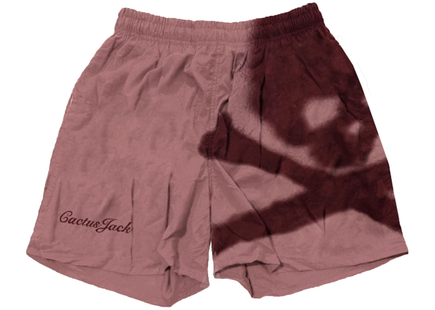 Travis Scott Cactus Jack For Mastermind Skull Shorts Washed Red - Preowned