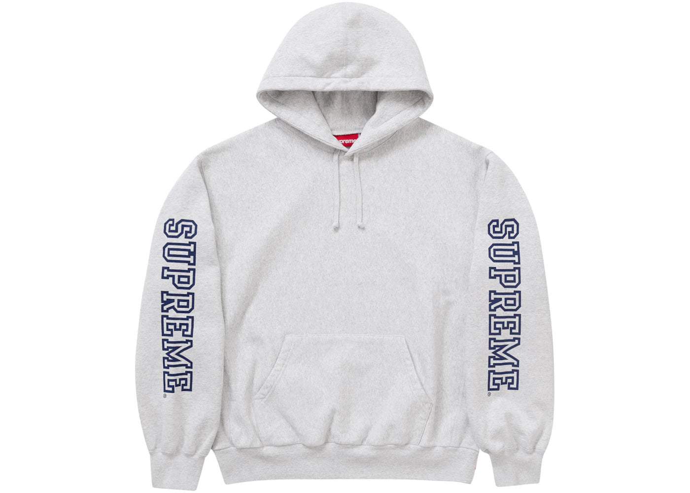 Supreme Collegiate Sleeve Hooded Sweatshirt Ash Grey