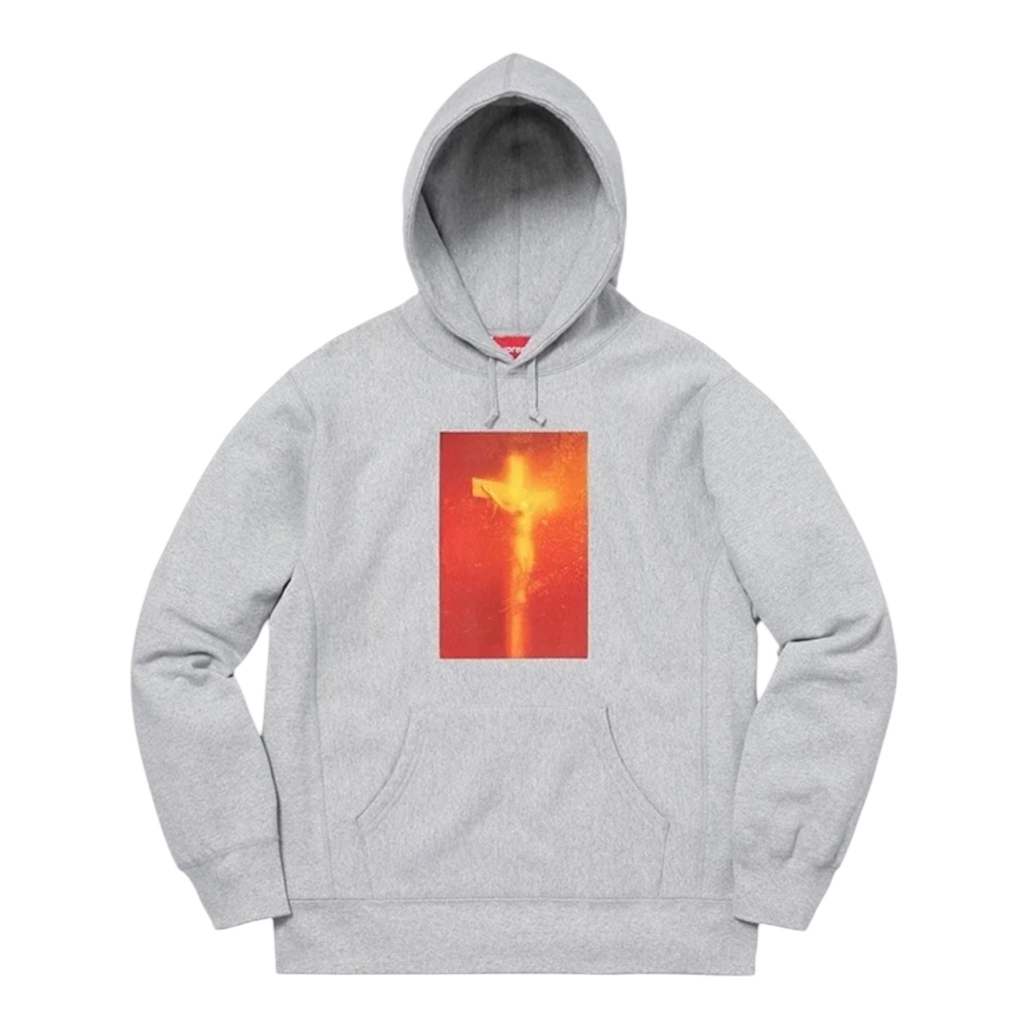 Supreme Piss Christ Hoodie (Heather Grey)