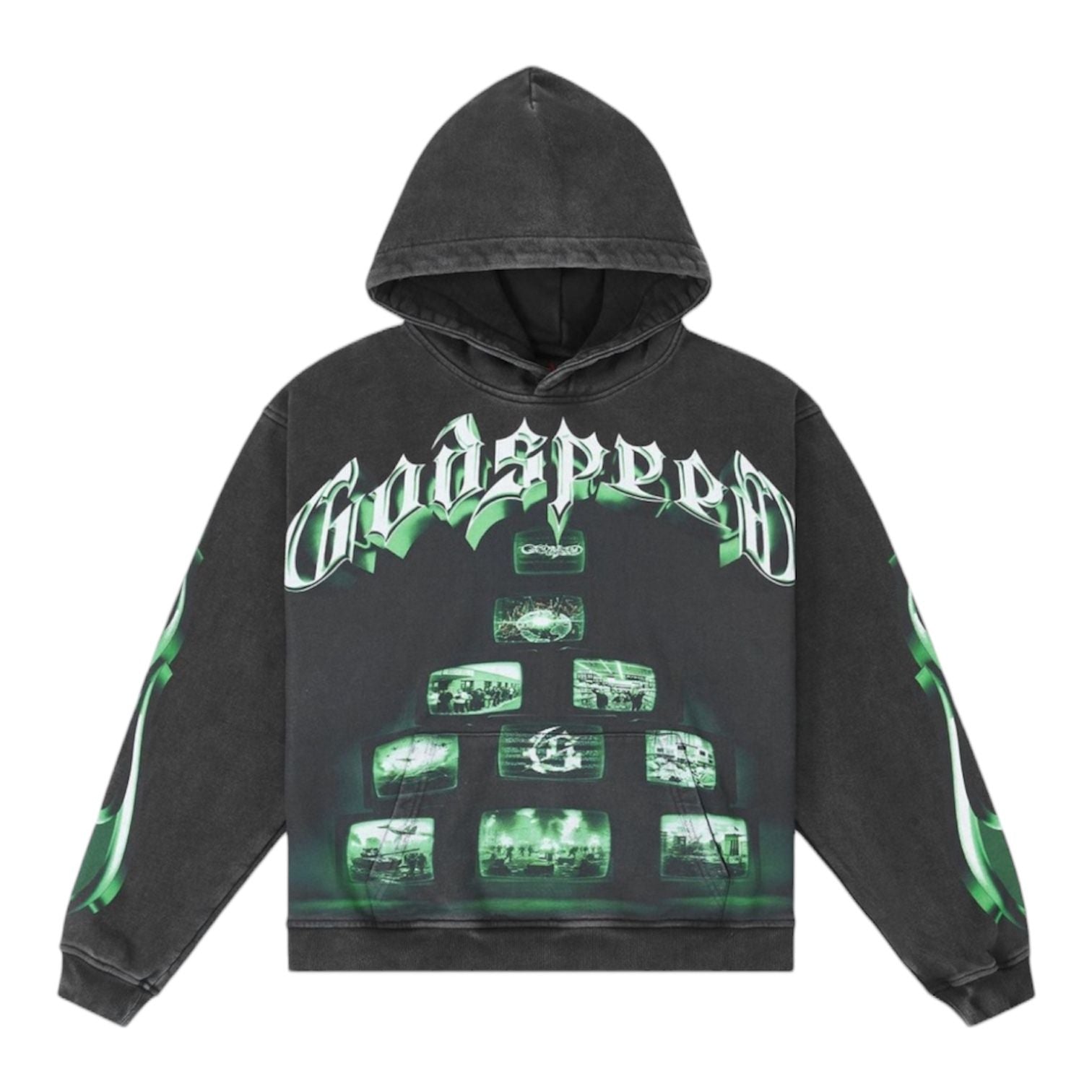 Godspeed Overstimulation 2025 Hoodie (Black Wash)
