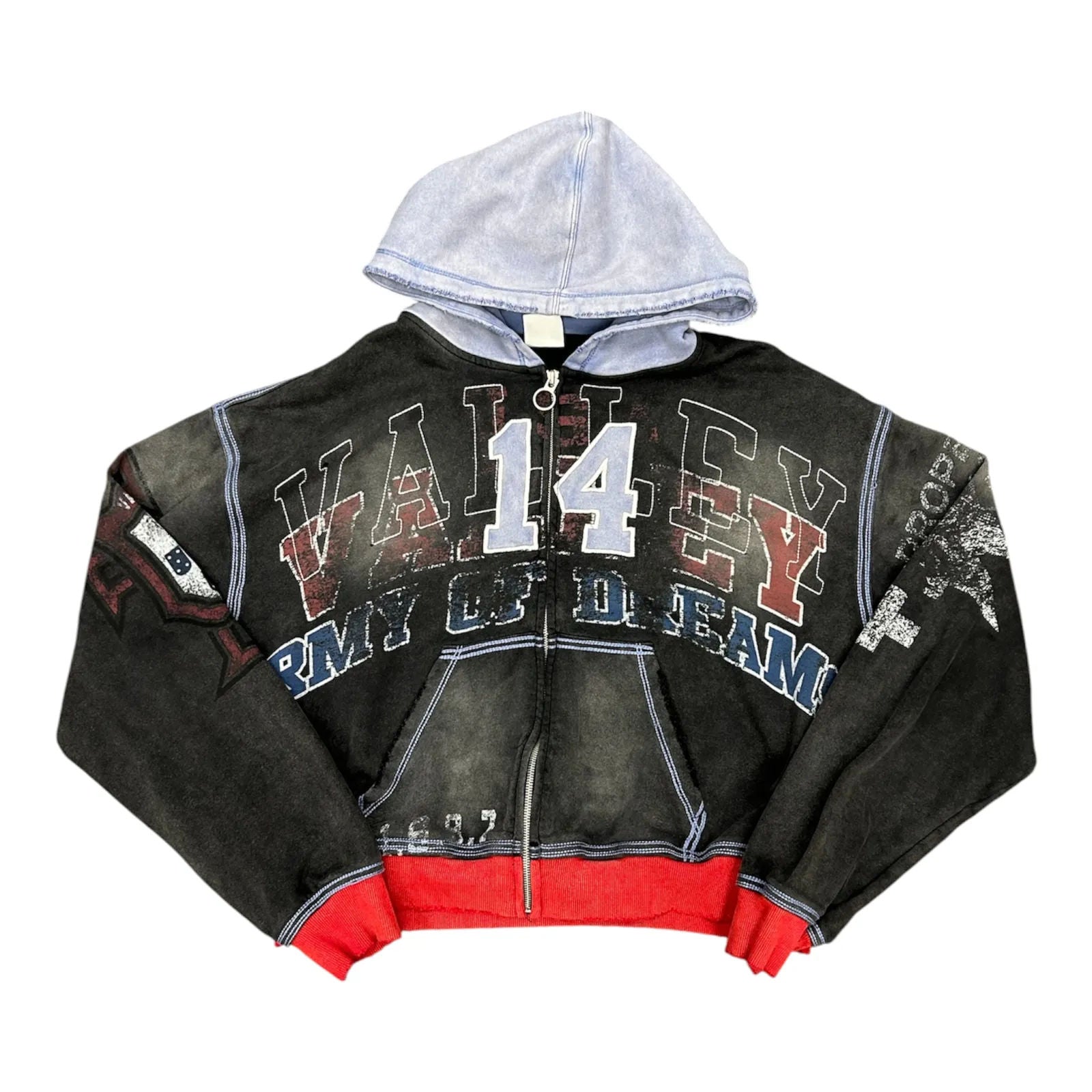 Vale Forever Big 14 Zip Up Hoodie (Black) - Preowned