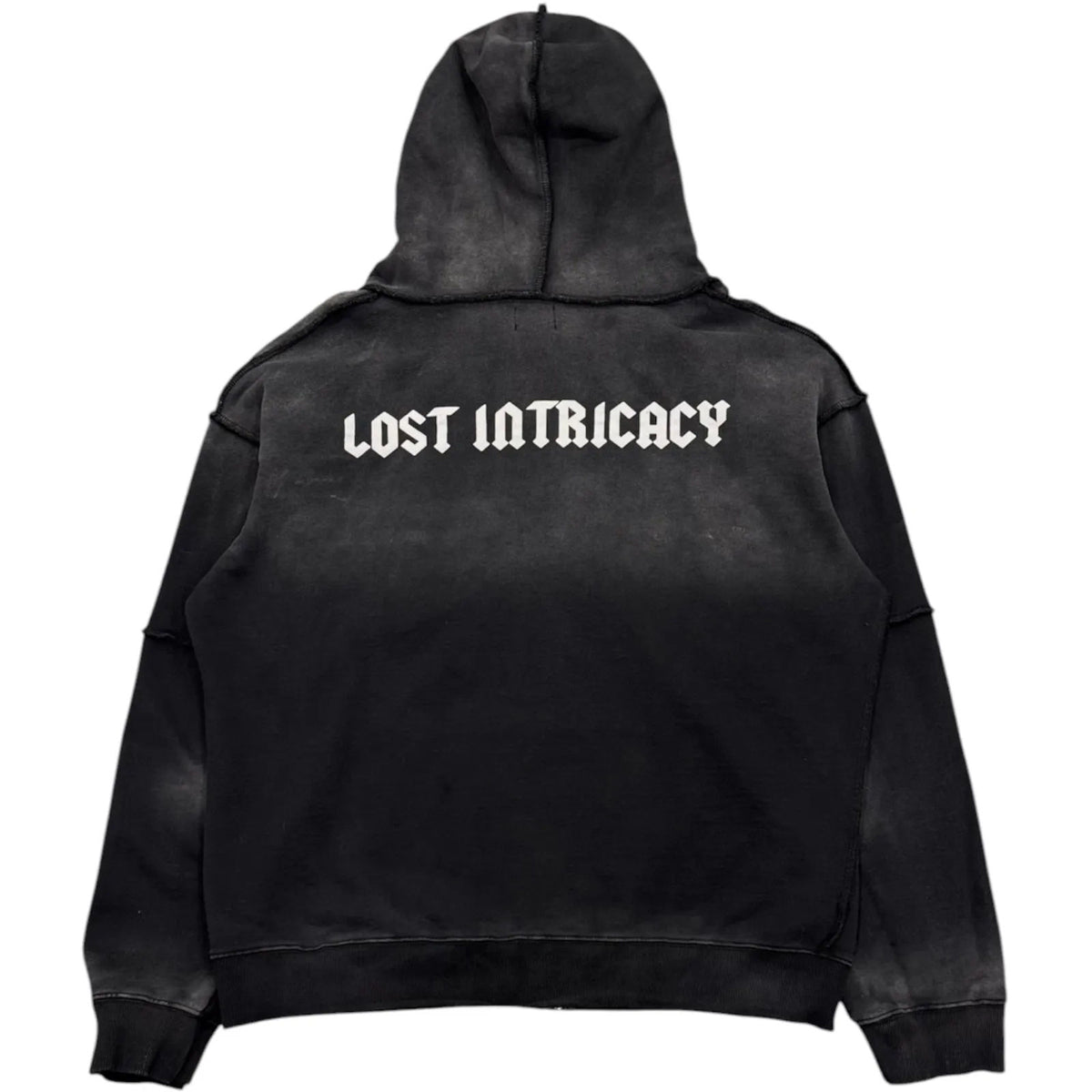 Lost Intricacy Rhinestone Zip Up Hoodie (Black) - Preowned