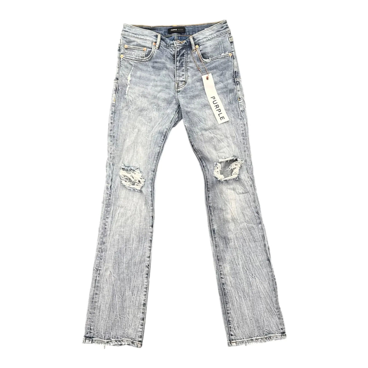 Purple Brand P.005 Knee Blowout Jean (Light Indigo) - Preowned