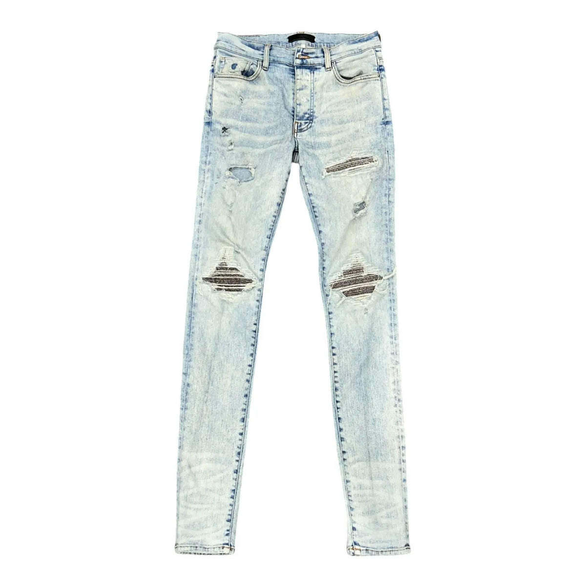 Amiri Mx1 Silver Patch Denim (Blue) - Preowned