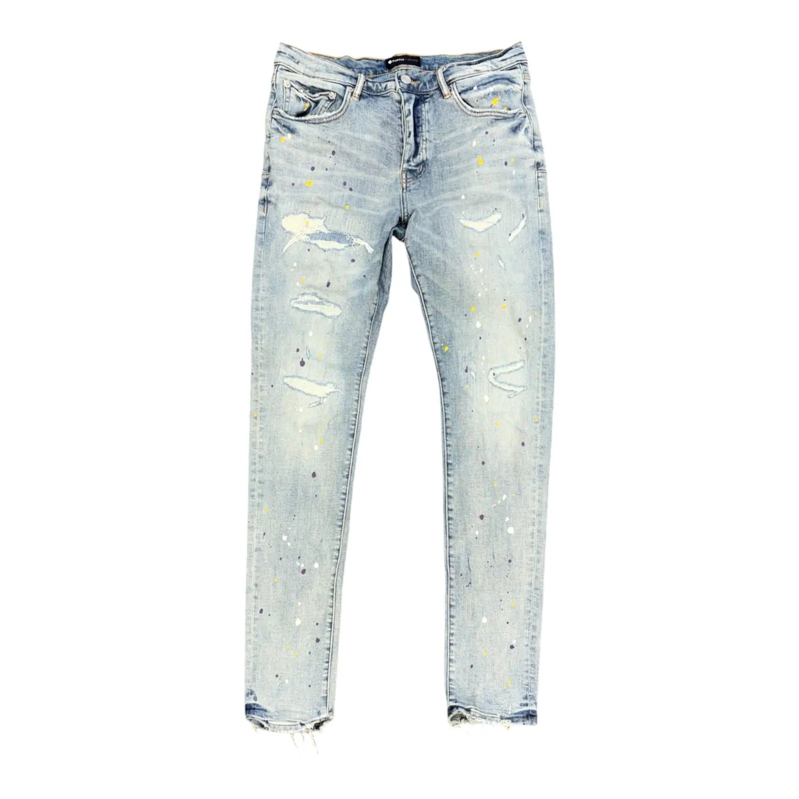Purple Jean Paint Splatter (Blue) - Preowned
