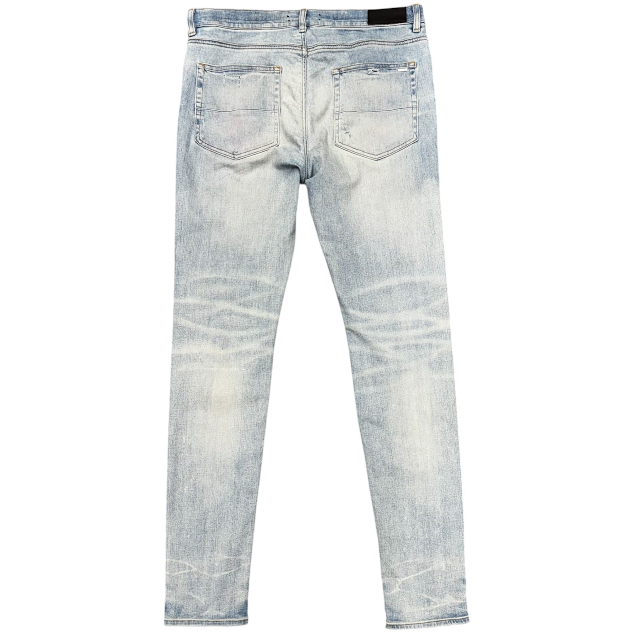 Amiri MX1 Red Flannel Patch Jean (Clay Indigo) - Preowned