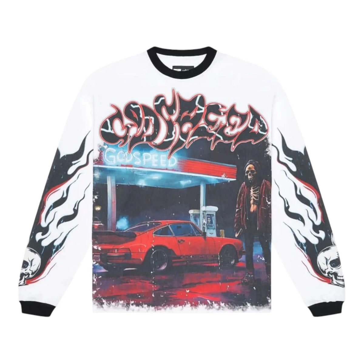 Godspeed Pit Stop L/S (White/Black) - Preowned