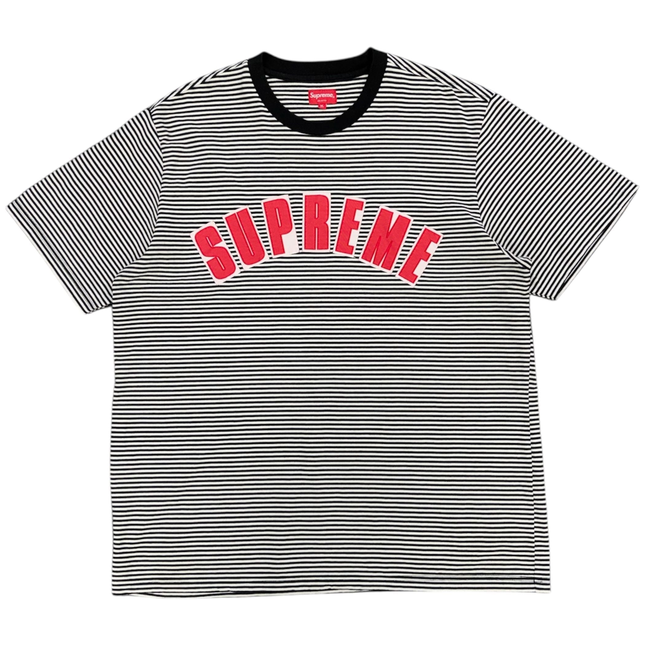 Supreme Arc Applique Tee (White Stripe) - Preowned