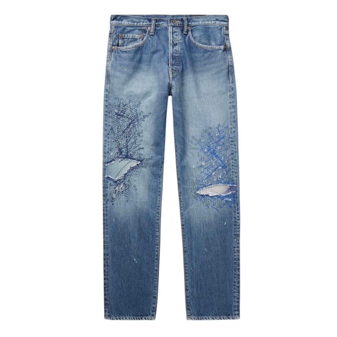 Kapital 14oz denim 5P Monkey CISCO Denim (Blue)