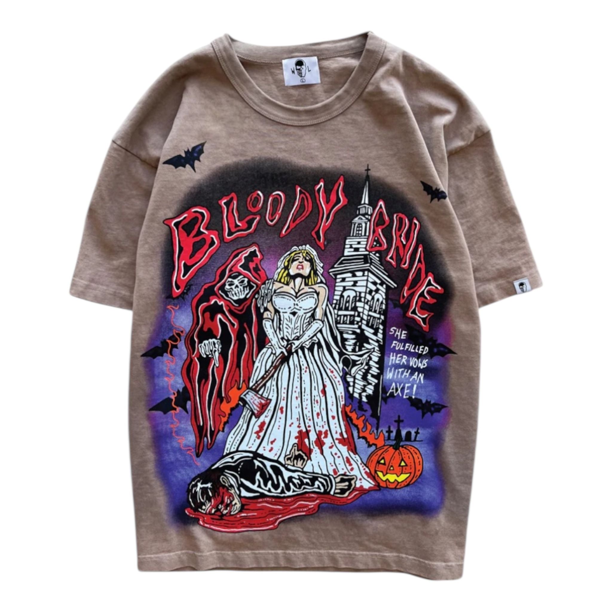 Warren Lotas "Bloody Bride" T-Shirt" (Brown)
