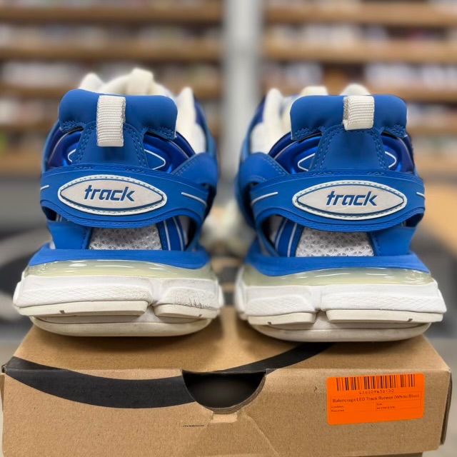 Balenciaga LED Track Runner (White/Blue) - Preowned