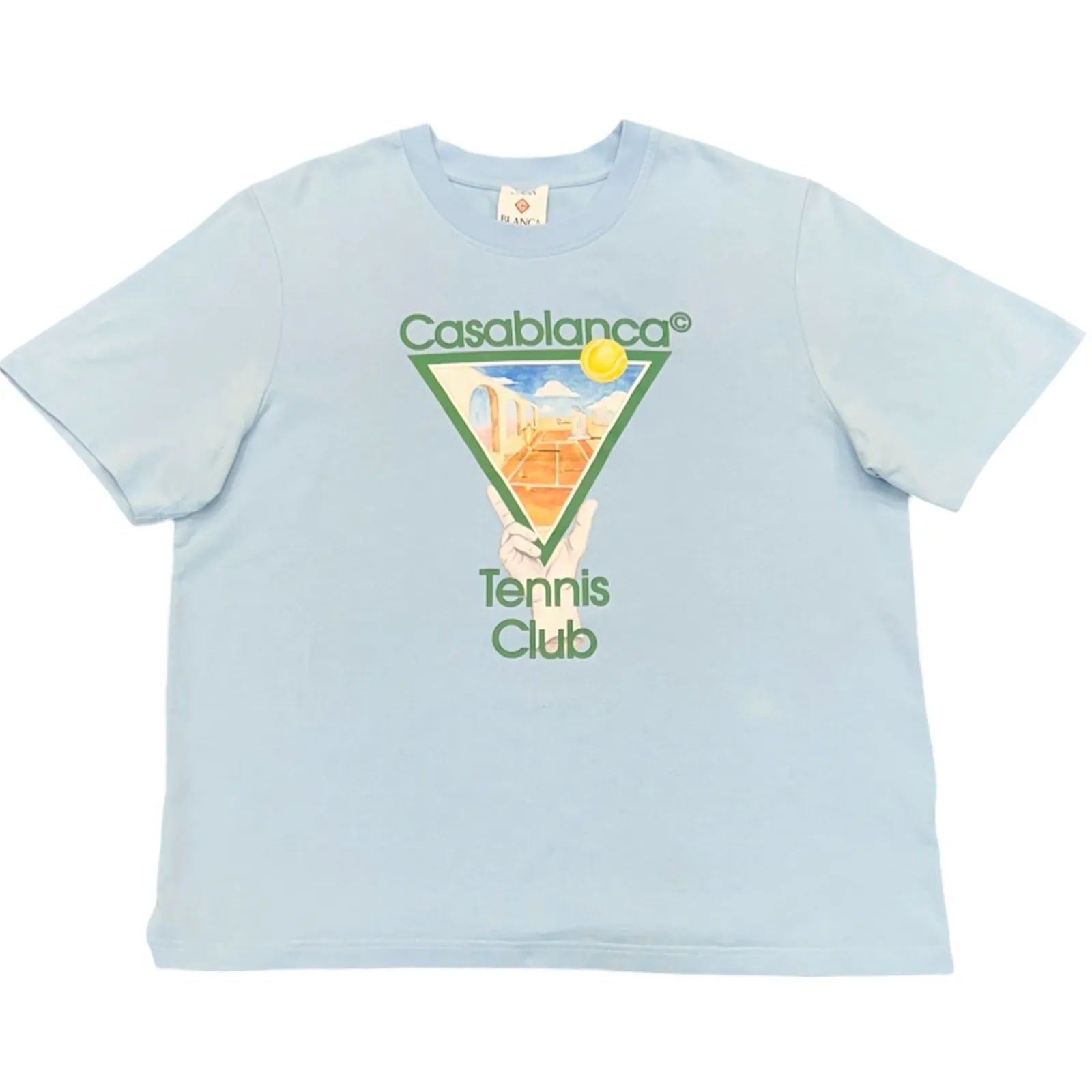 Casablacnca Tennis Club Tee (Light Blue) - Preowned