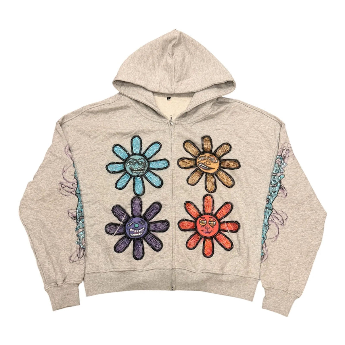 Carpe Vestem Mood Zip Up Hoodie(Grey) - Preowned