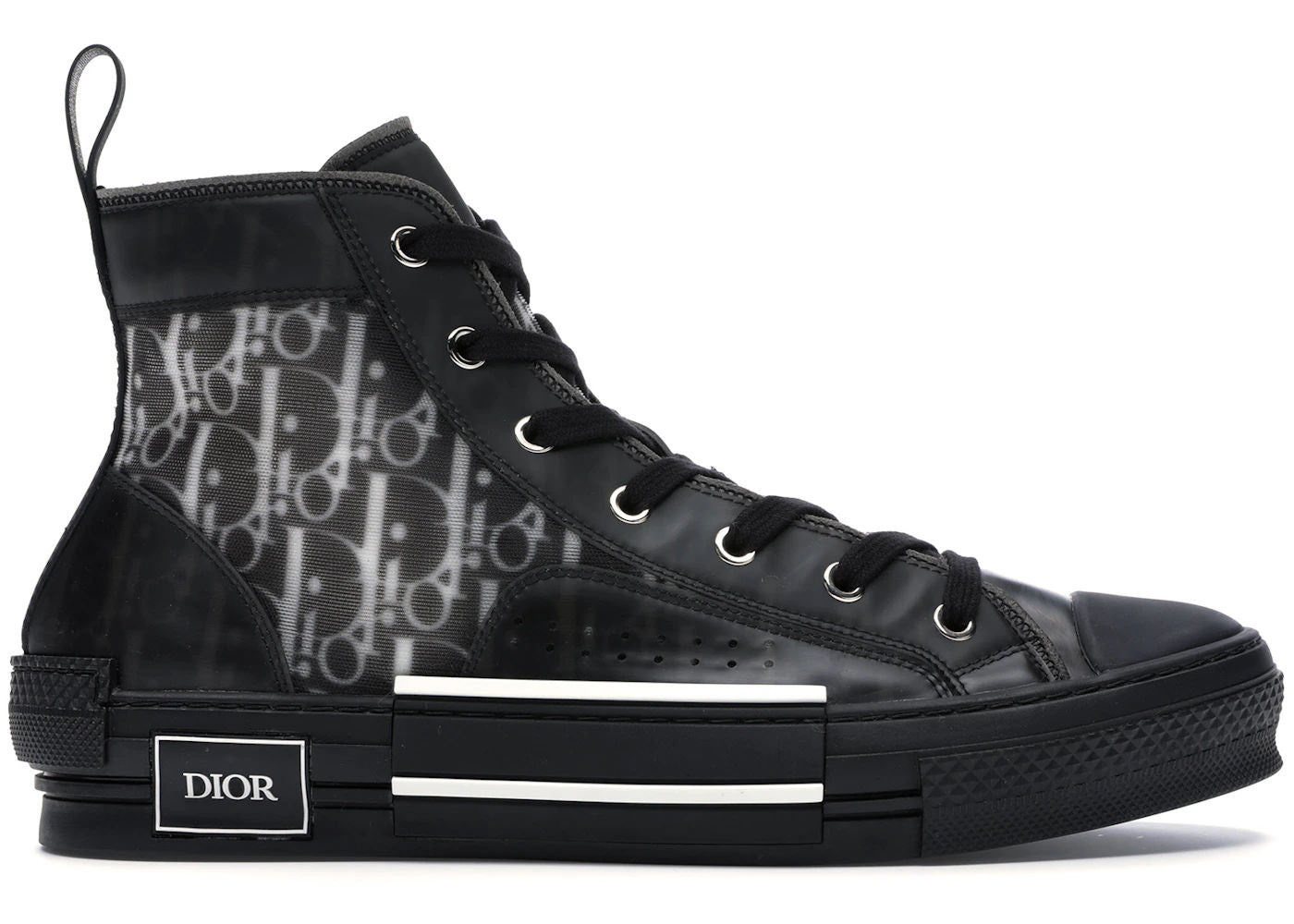 Dior B23 High Top Canvas Oblique Black - Preowned