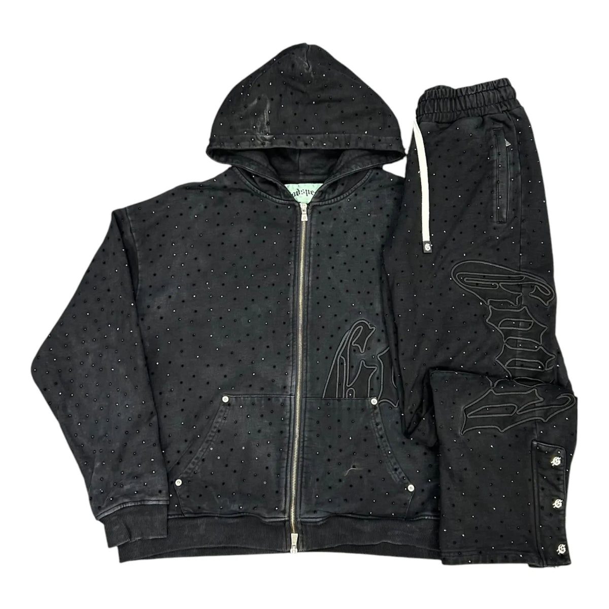 Godspeed Rhine Stone Sweatsuit (Black) - Preowned