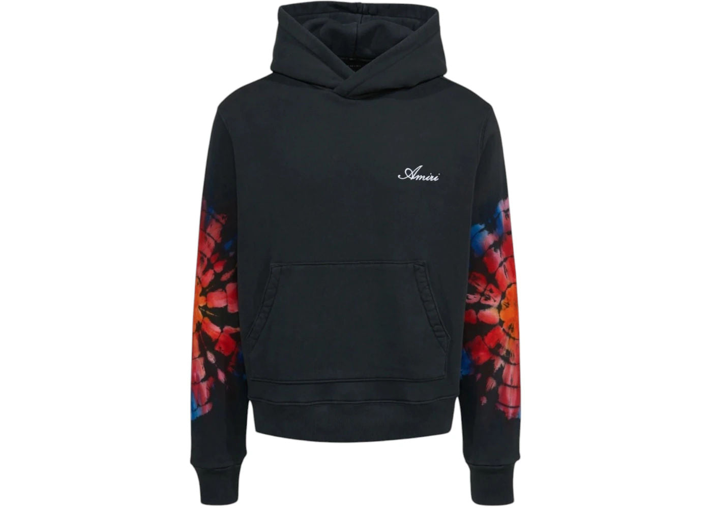 AMIRI Spot Tie Dye Sleeves Hoodie Black - Preowned