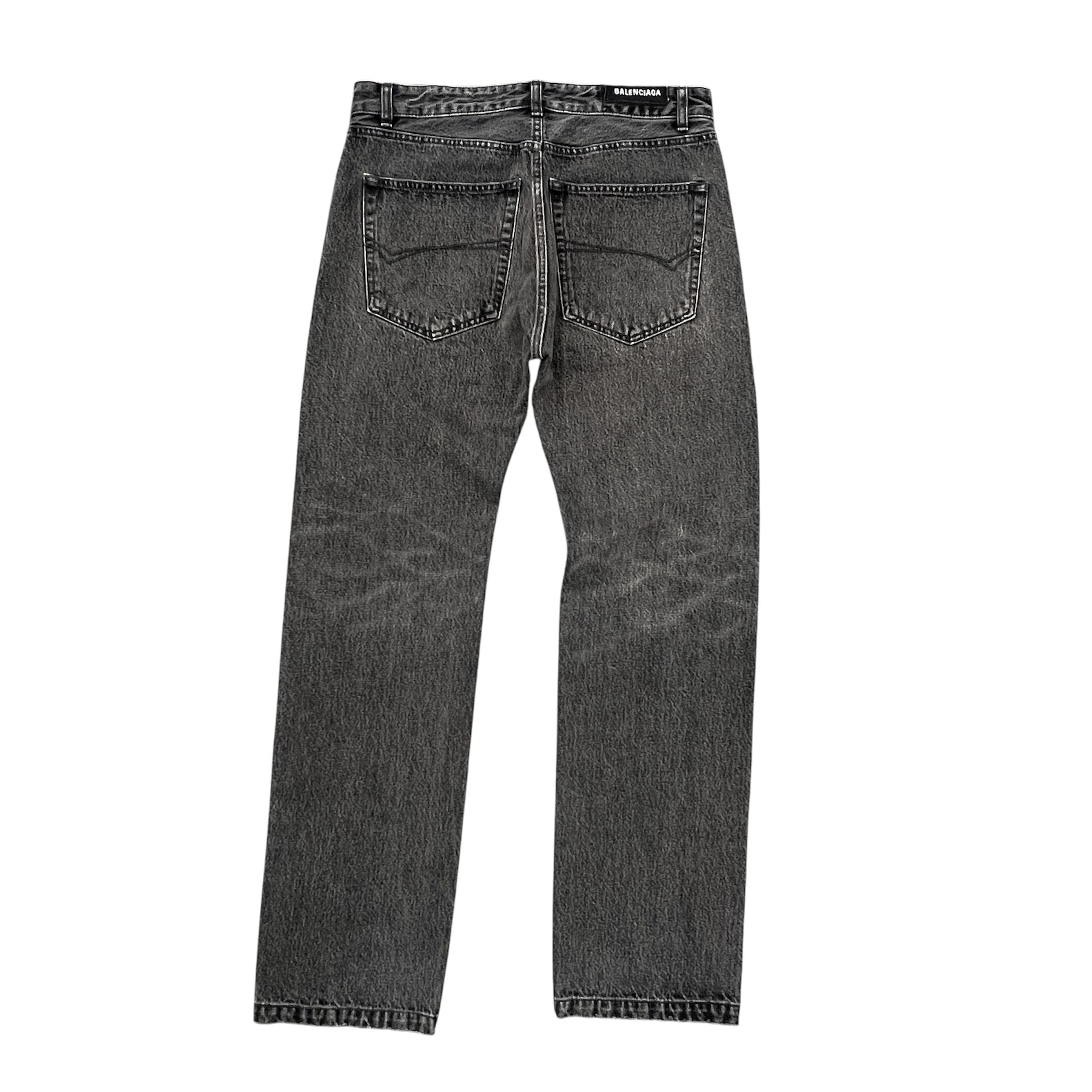 Balenciaga Washed Denim Jean (Grey)