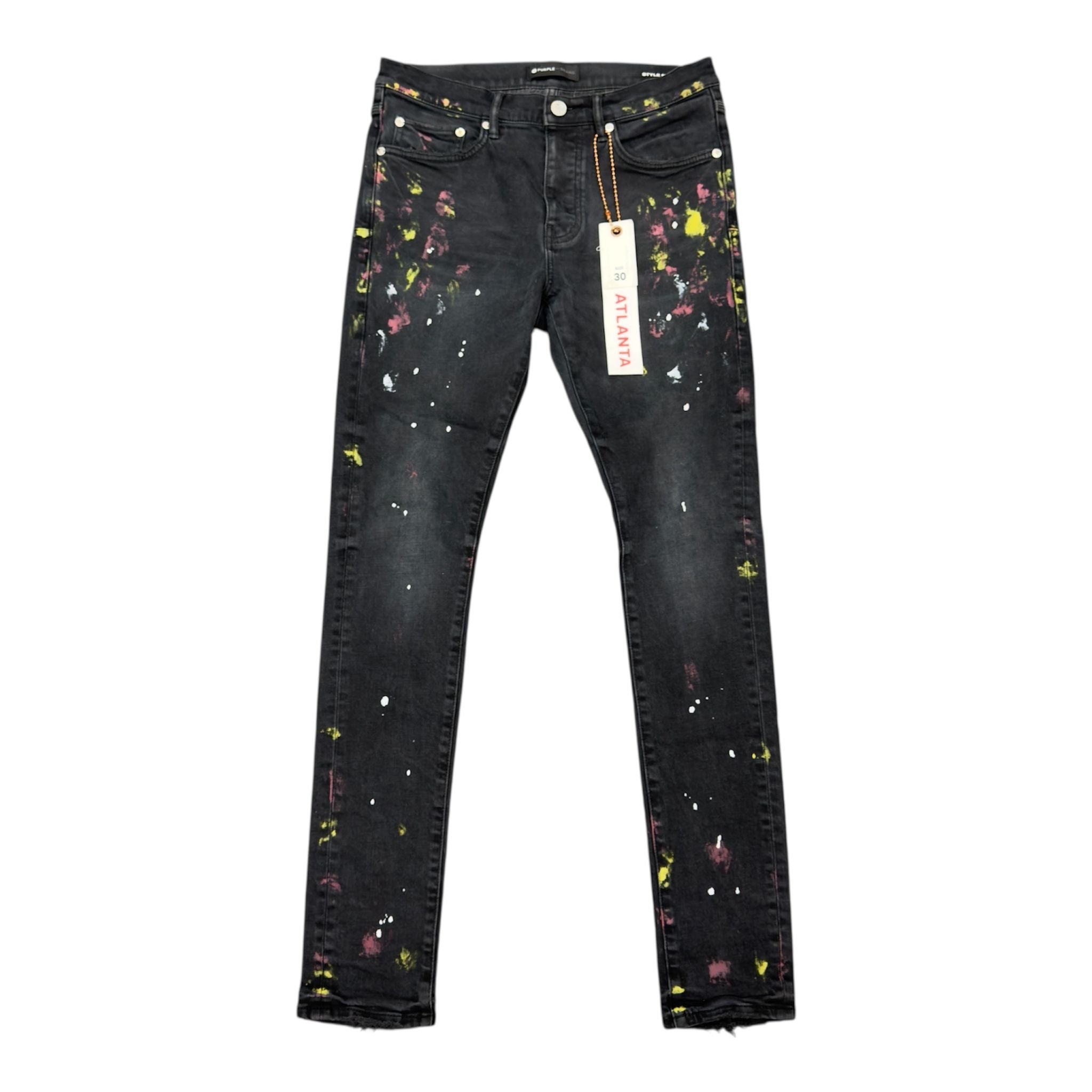Purple Jean Paint Splatter (Multi/Black) - Preowned