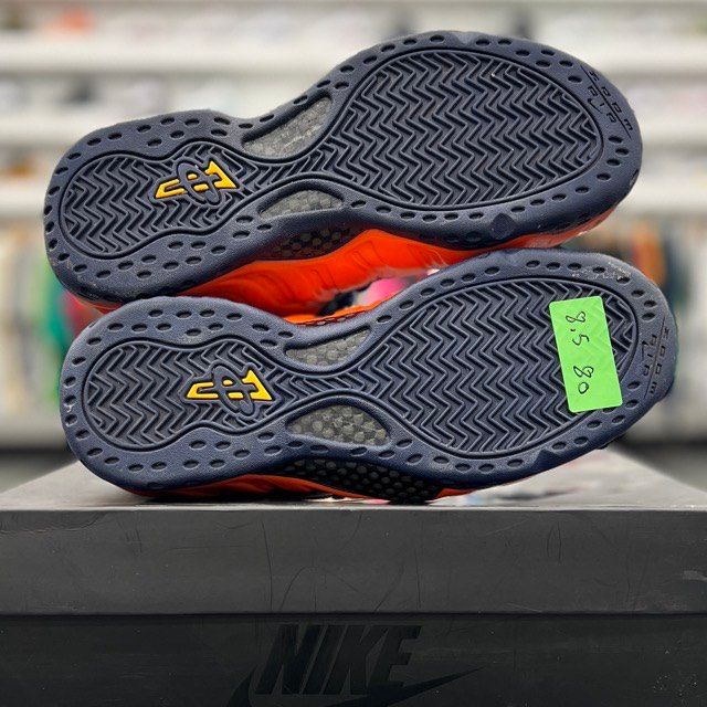 Nike Air Foamposite One Blue Void Rugged Orange - Preowned