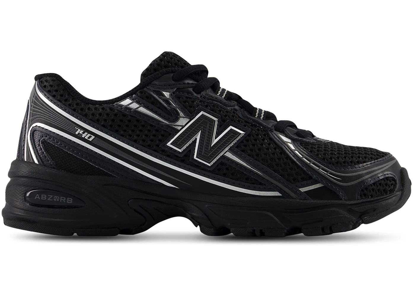 New Balance 740 Black Silver Metallic (GS)