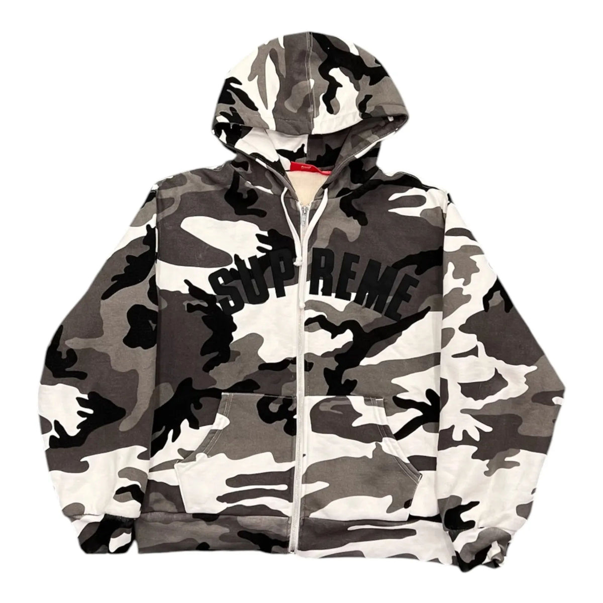 Supreme Arc Thermal Lined Zip Up Hoodie (Snow Camo) - Preowned