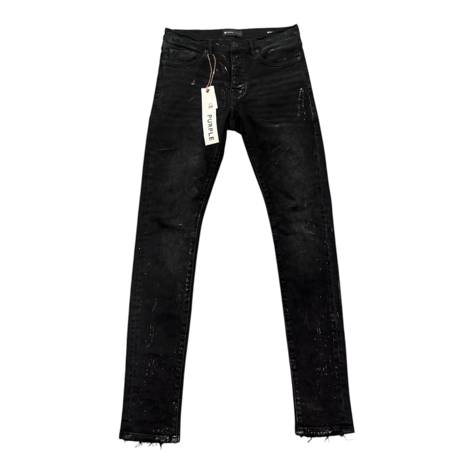Purple Brand Paint Splatter Jeans (Black) - Preowned