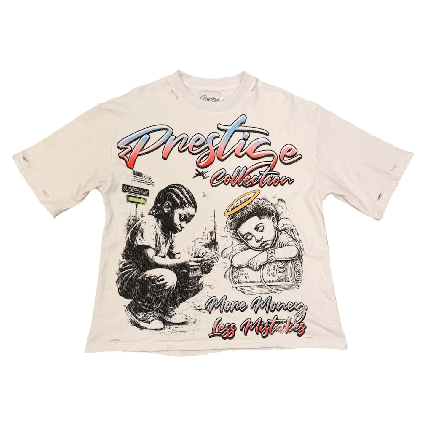 Prestige More Money Less Mistakes Tee (White) - Preowned