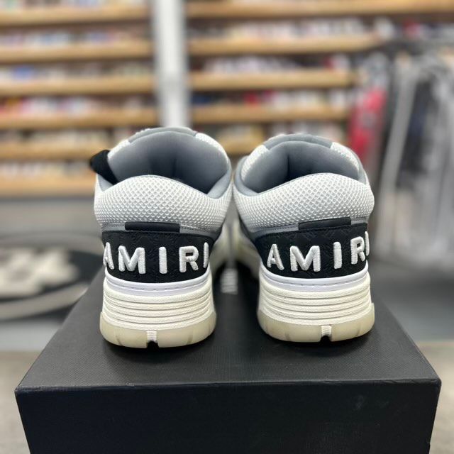 AMIRI MA-1 White Black Quad Monogram Debossed - Preowned